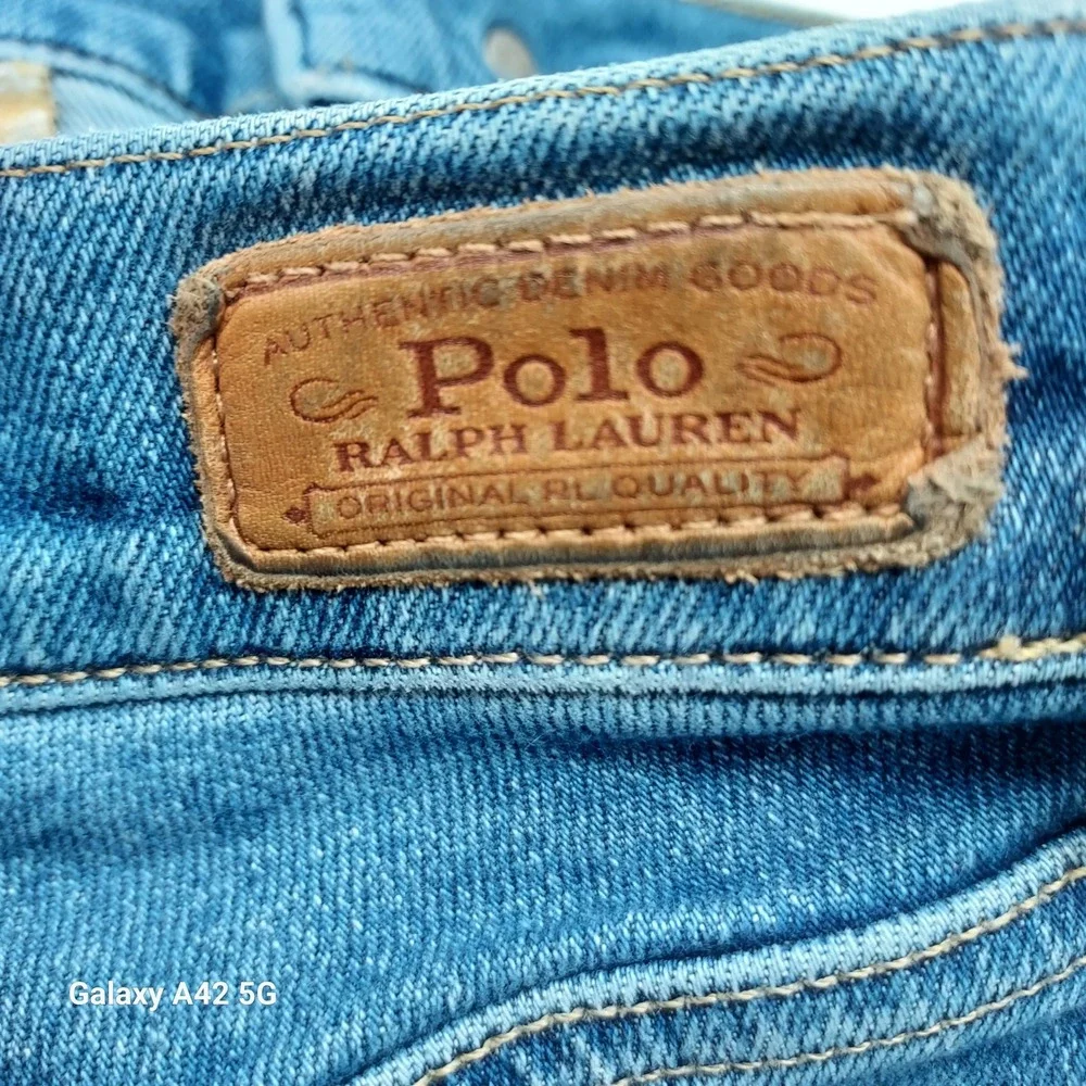 Polo‎ Ralph Lauren The Tompkins Mid Rise Skinny Jeans Blue Distressed Size 30